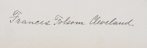 Firma di Frances Cleveland Preston da American School